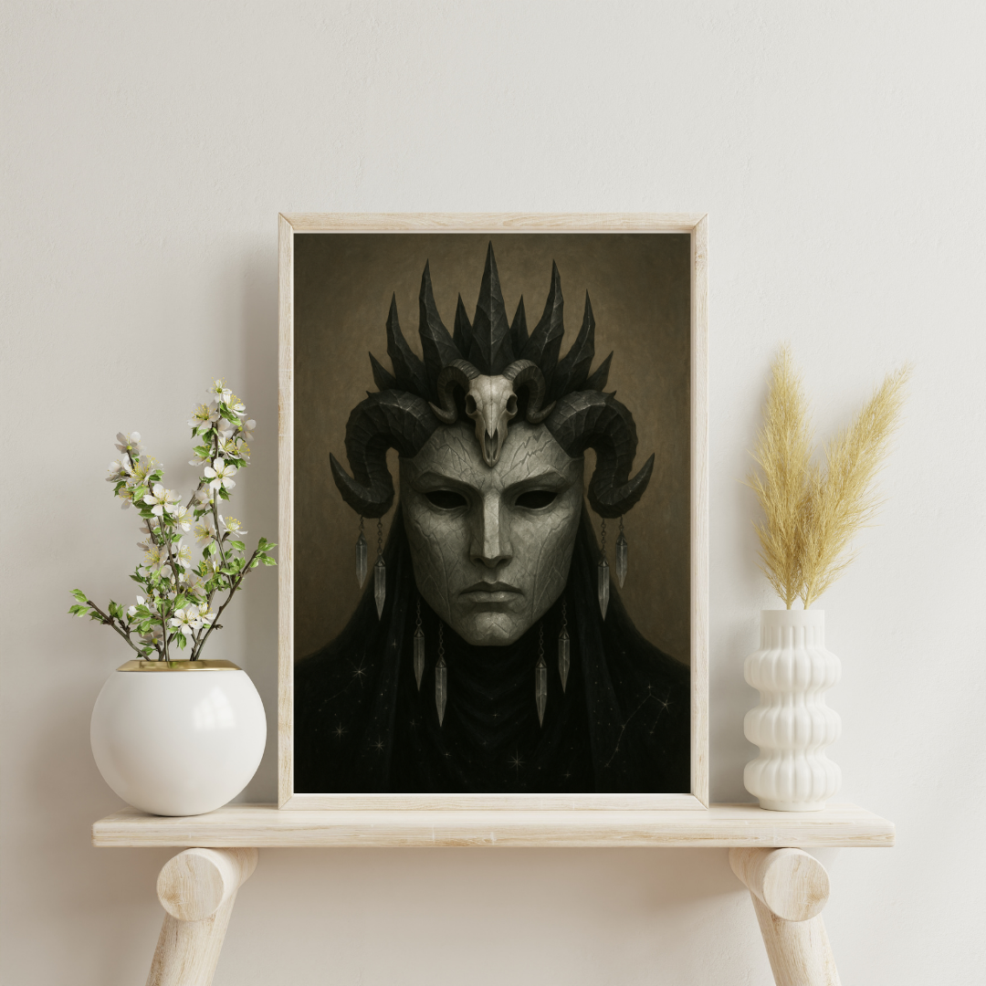 Zodiac Masks - Capricorn Digital Print