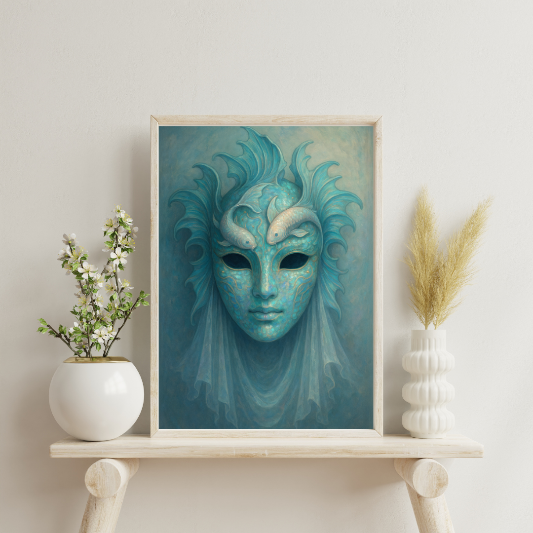 Zodiac Masks - Pisces Digital Print