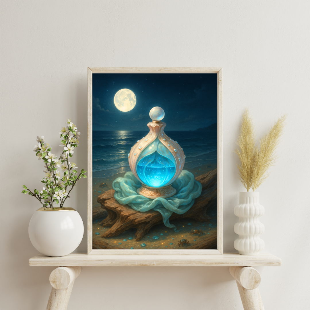 Zodiac Perfume Bottles - Cancer Digital Print