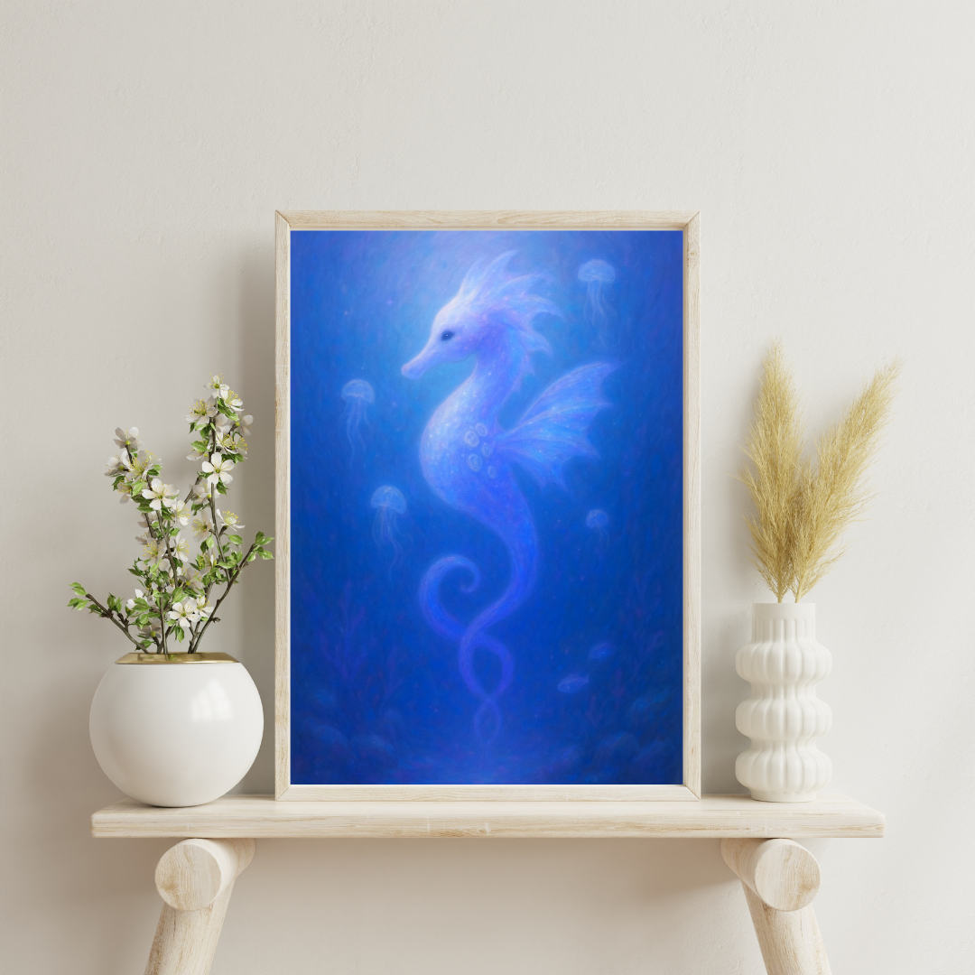 Zodiac Seahorses - Pisces Digital Print