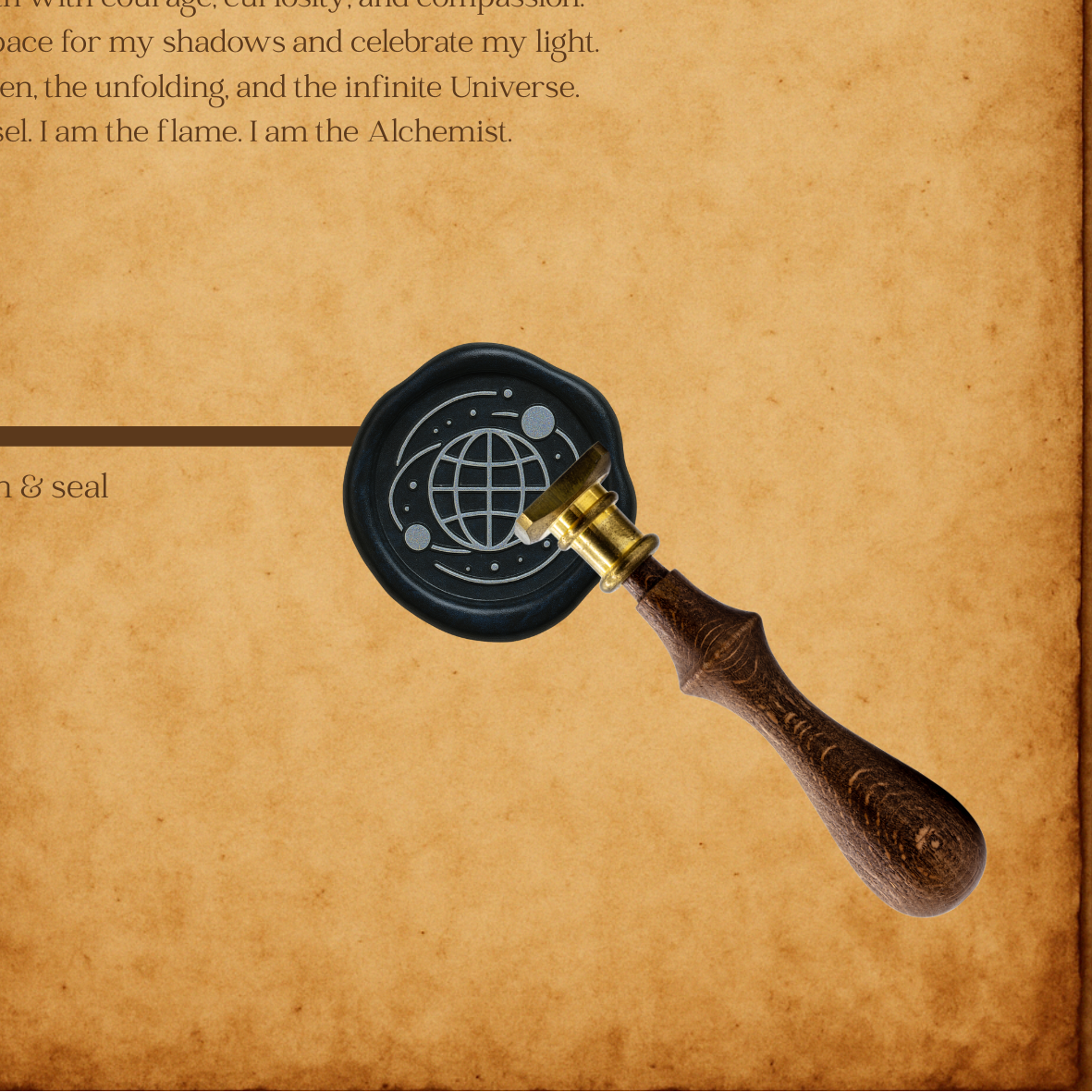 The Aether Wax Seal Collection - Globe and Orbiting Planets