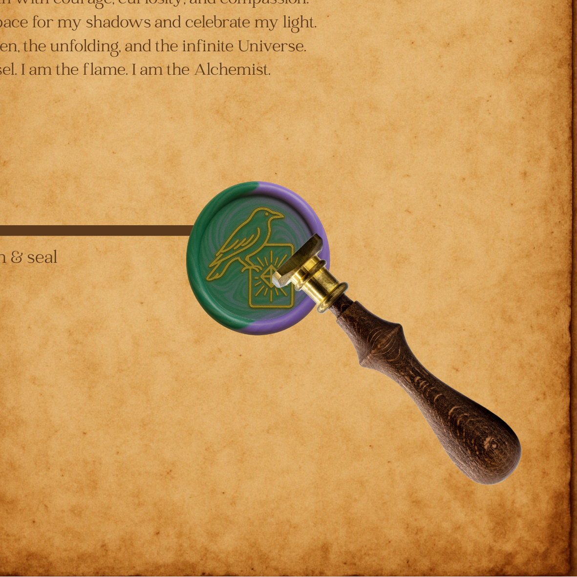 The Tarot Wax Seal Collection - Raven and Tarot Card