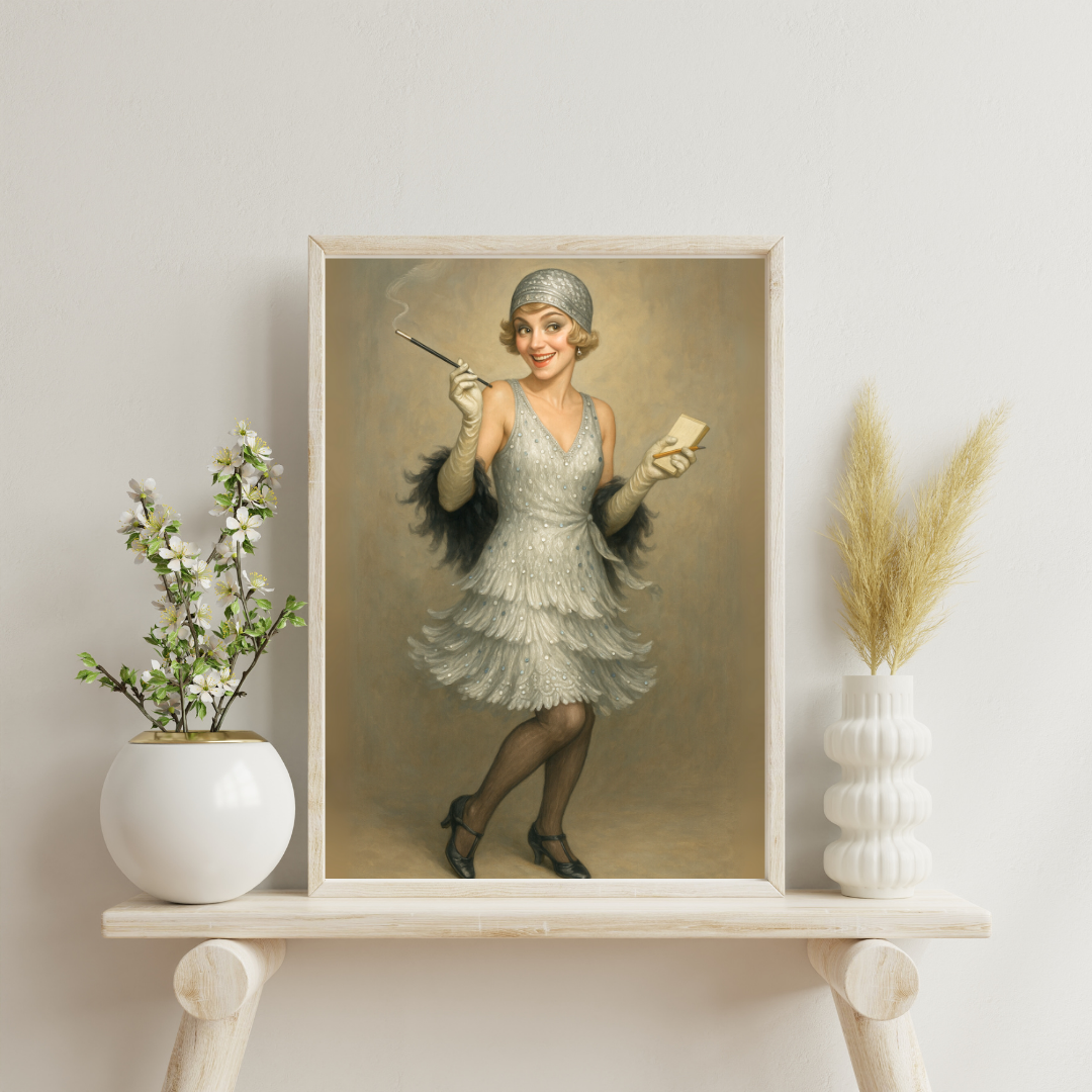 Zodiac 1920's Women - Gemini Digital Print