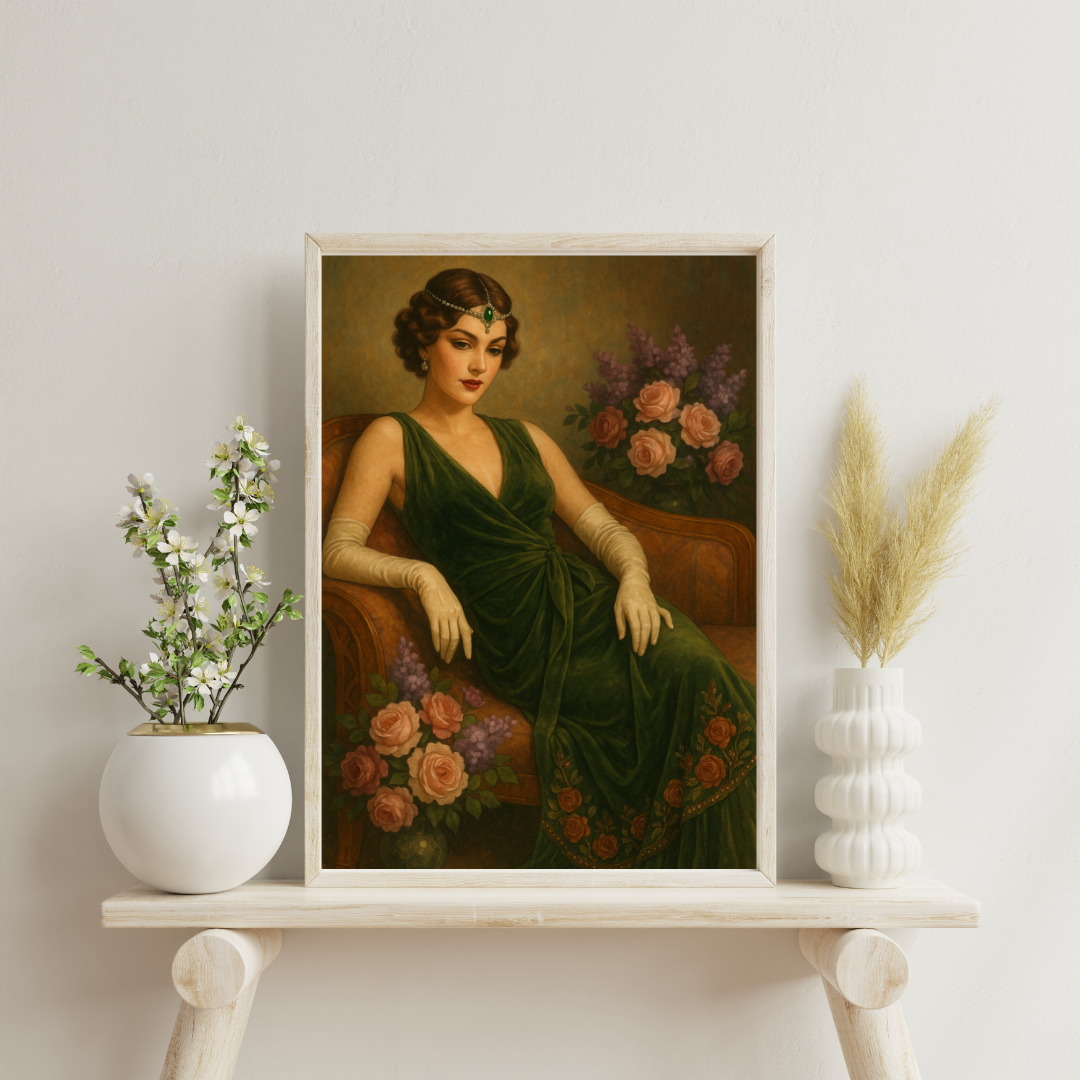 Zodiac 1920's Women - Taurus Digital Print