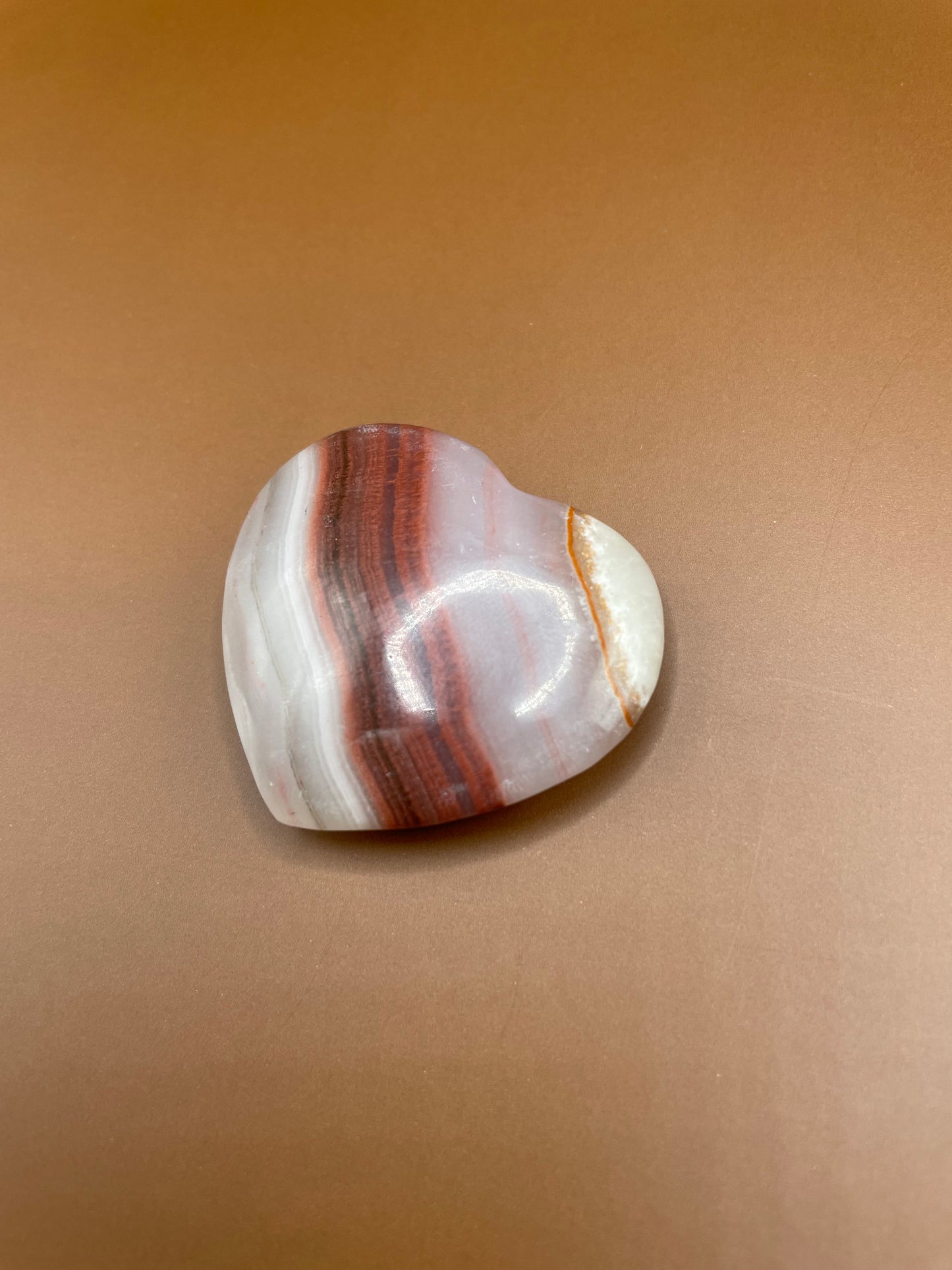Pink Banded Onyx Heart no. 3