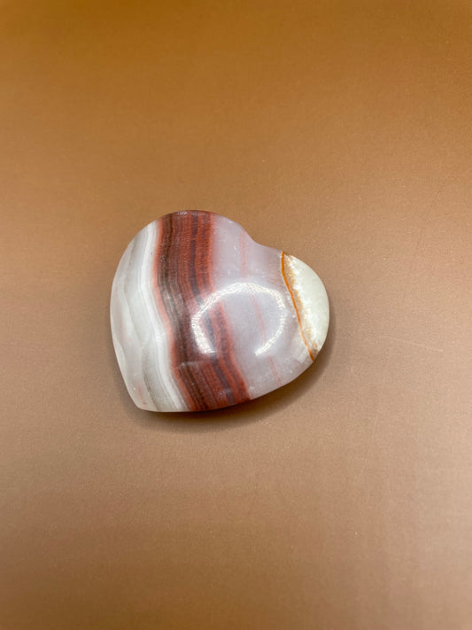 Pink Banded Onyx Heart no. 3