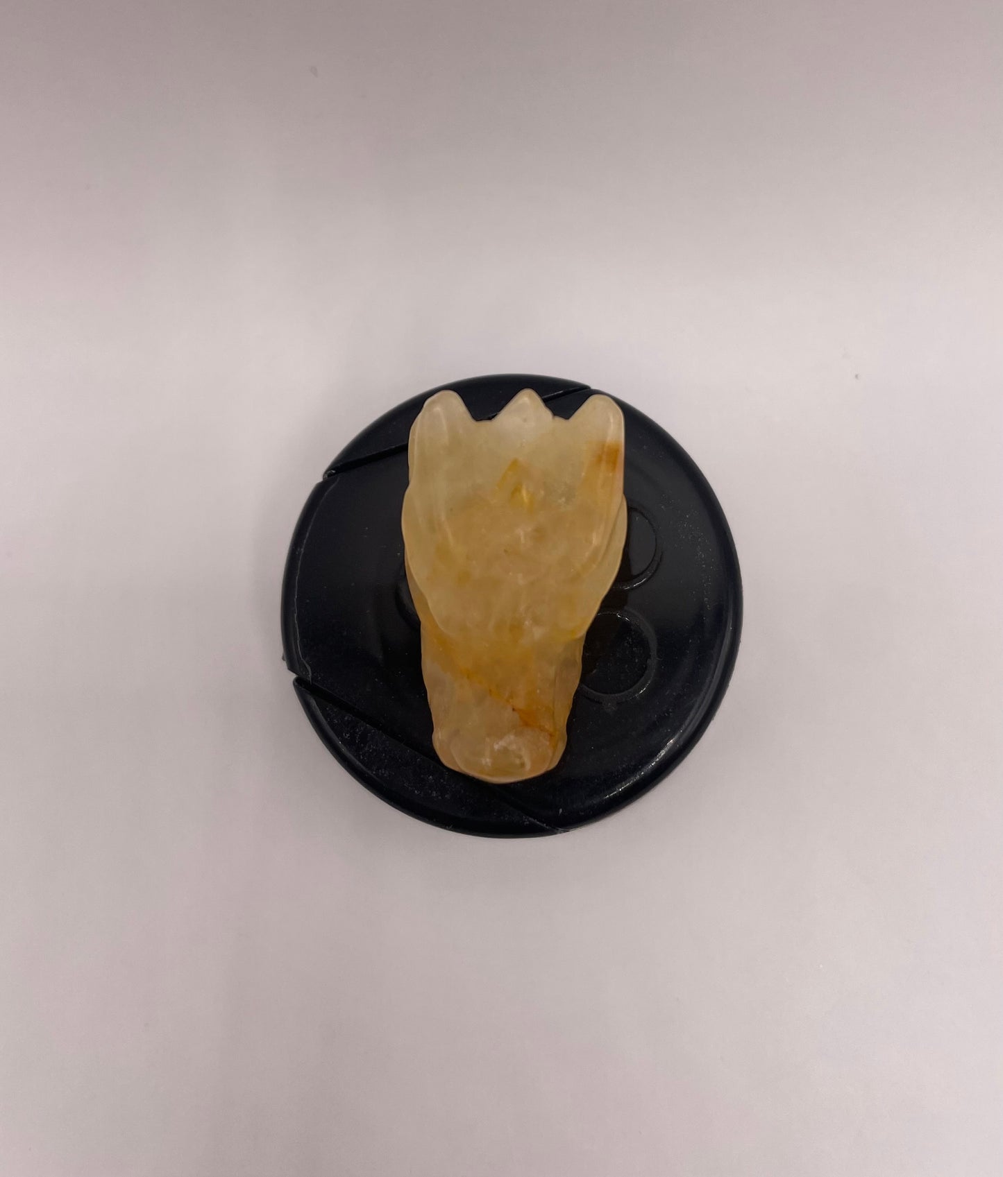 Witching Hour Treasures: Golden Healer Quartz Dragon Skull no. 1