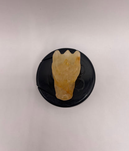 Witching Hour Treasures: Golden Healer Quartz Dragon Skull no. 1