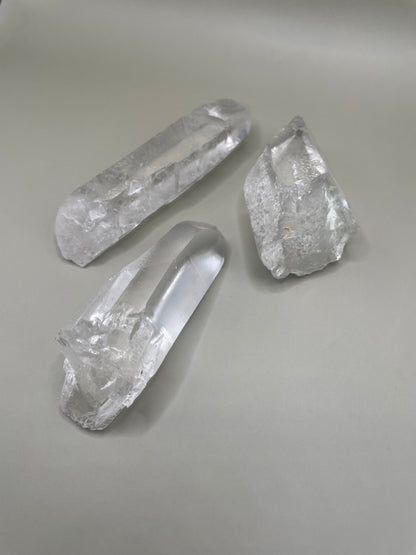 Raw Clear Quartz Point in L
