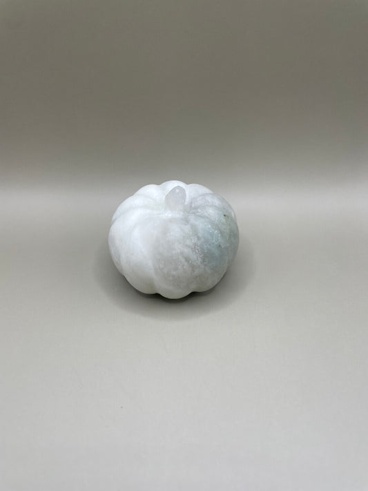 Witching Hour Treasures: White Fluorite Calcite Pumpkin no. 1