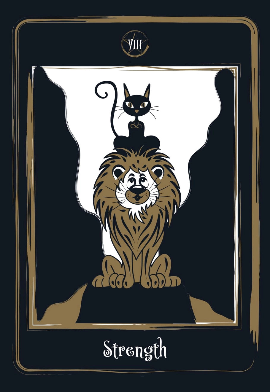 Golden Black Cat Tarot Deck