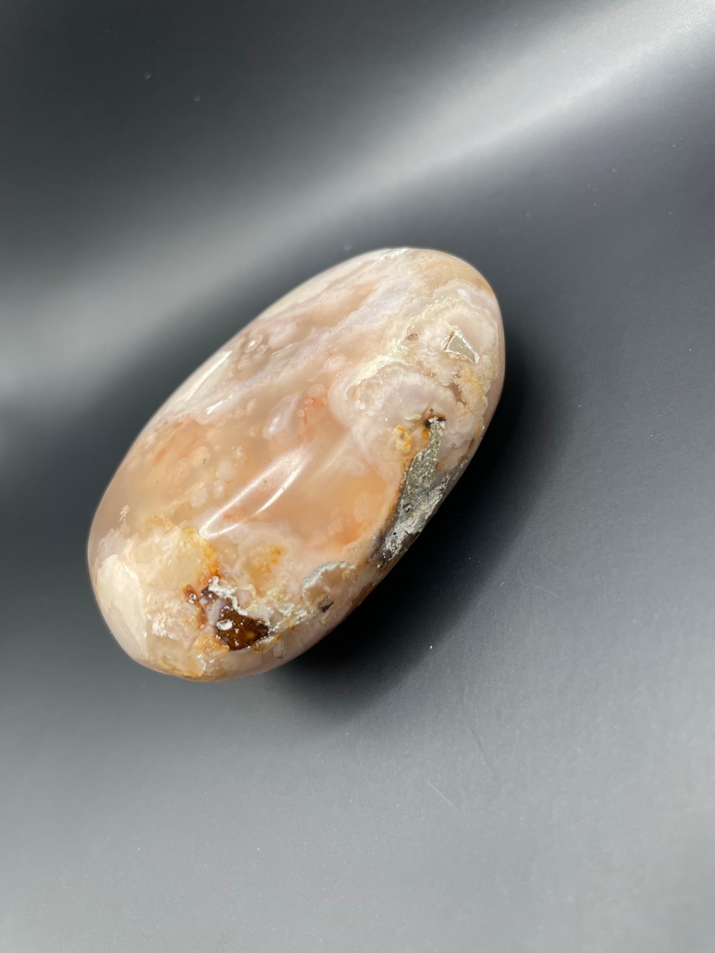 Flower Agate Palm Stone no. 9
