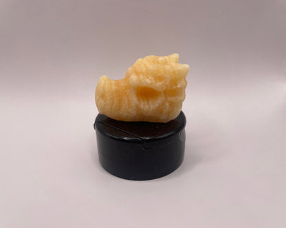 Witching Hour Treasures: Yellow Calcite Dragon Skull no. 1