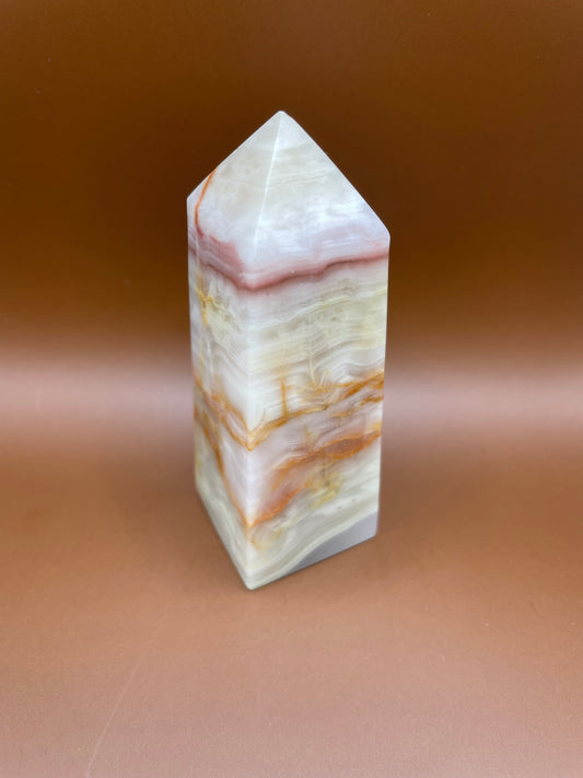 Pink Banded Onyx Tower no. 3