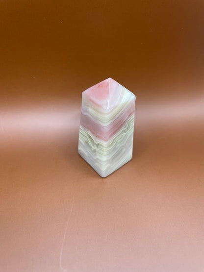 Pink Banded Onyx Tower no. 4
