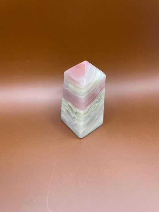 Pink Banded Onyx Tower no. 4