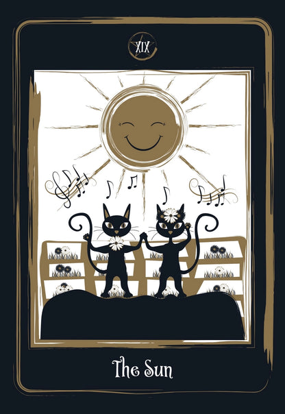 Golden Black Cat Tarot Deck