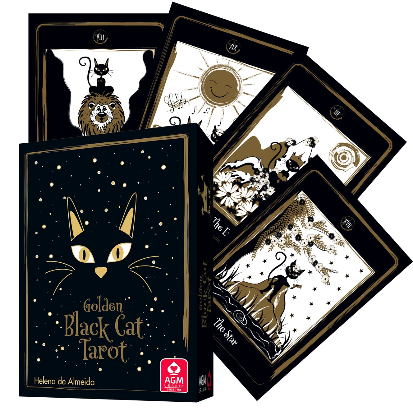 Golden Black Cat Tarot Deck
