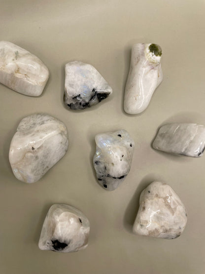 Small Rainbow Tumbled Moonstone