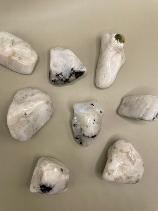 Small Rainbow Tumbled Moonstone