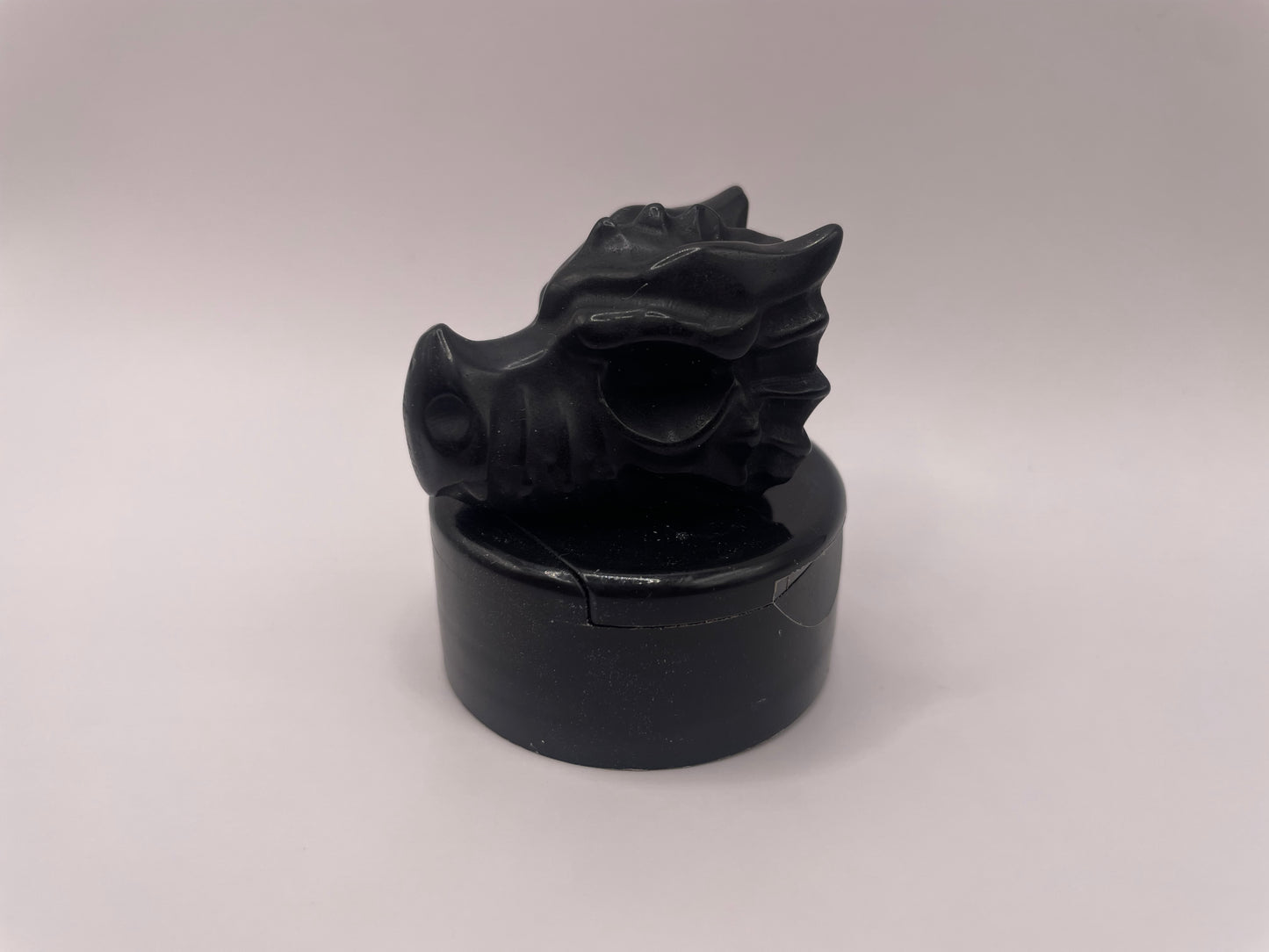 Witching Hour Treasures: Black Obsidian Dragon Skull no. 1