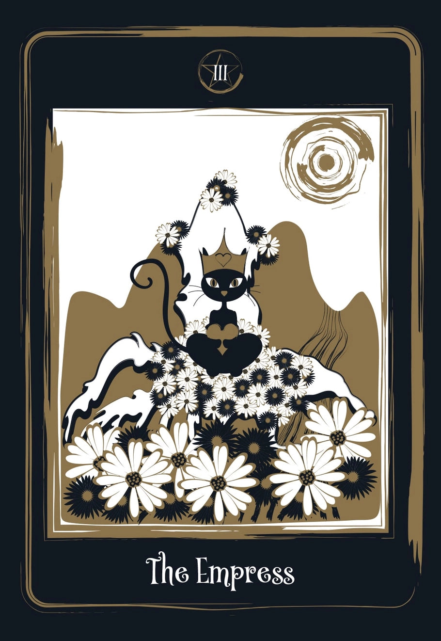Golden Black Cat Tarot Deck