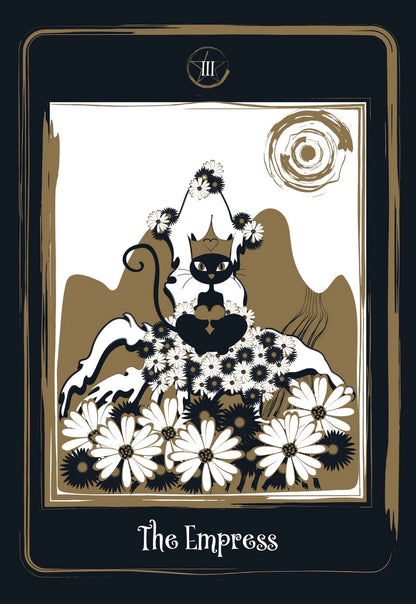 Golden Black Cat Tarot Deck