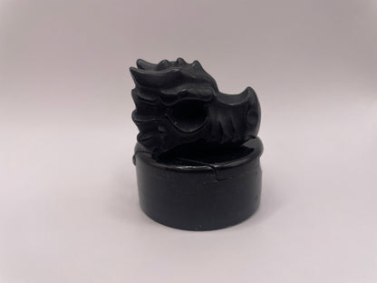 Witching Hour Treasures: Black Obsidian Dragon Skull no. 1