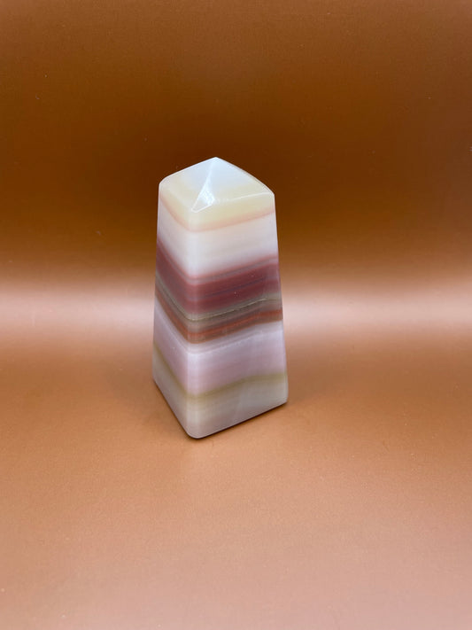 Pink Banded Onyx Tower no. 2