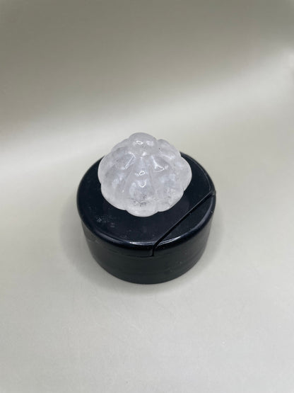 Witching Hour Treasures: Small Clear Quartz Pumpkin