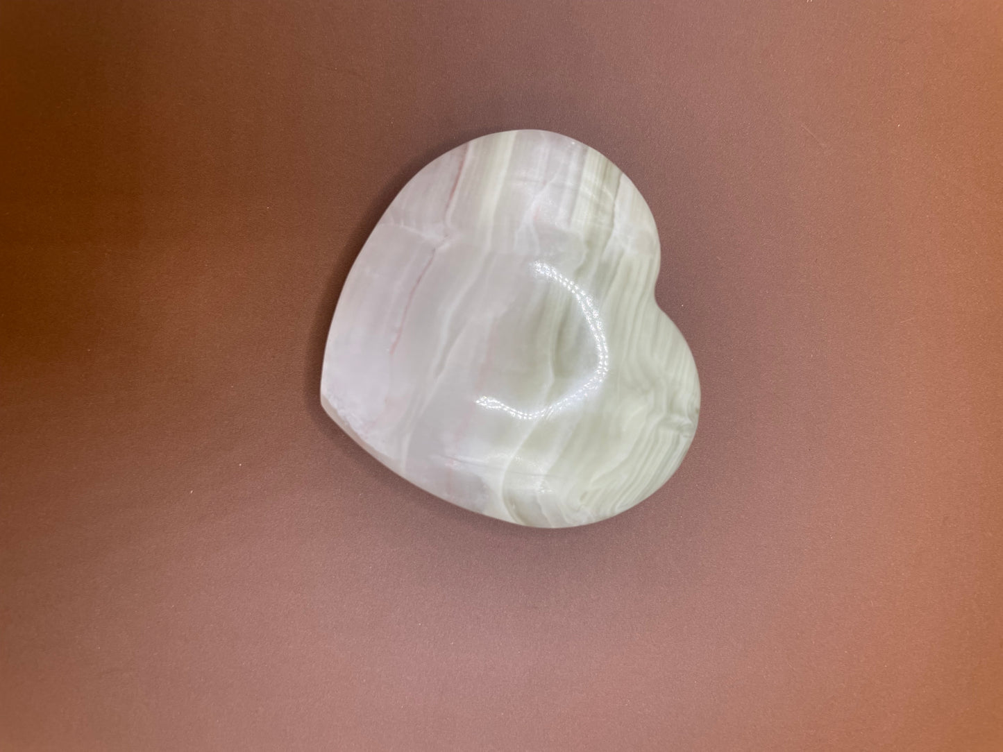 Pink Banded Onyx Heart no. 7