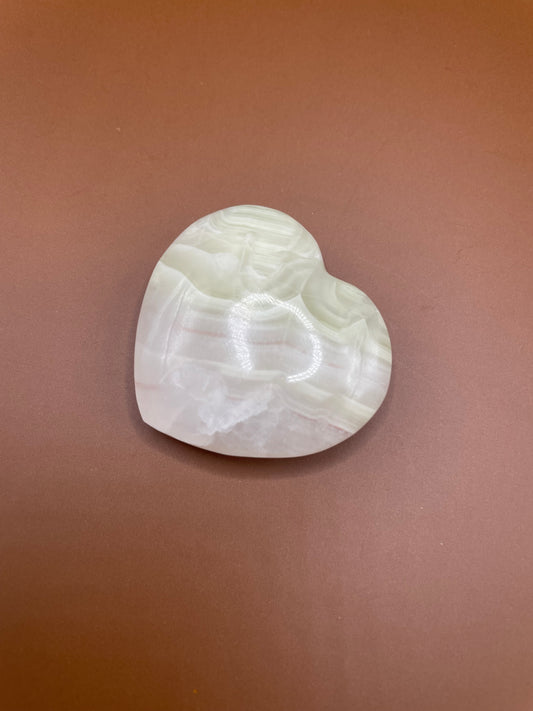 Pink Banded Onyx Heart no. 7