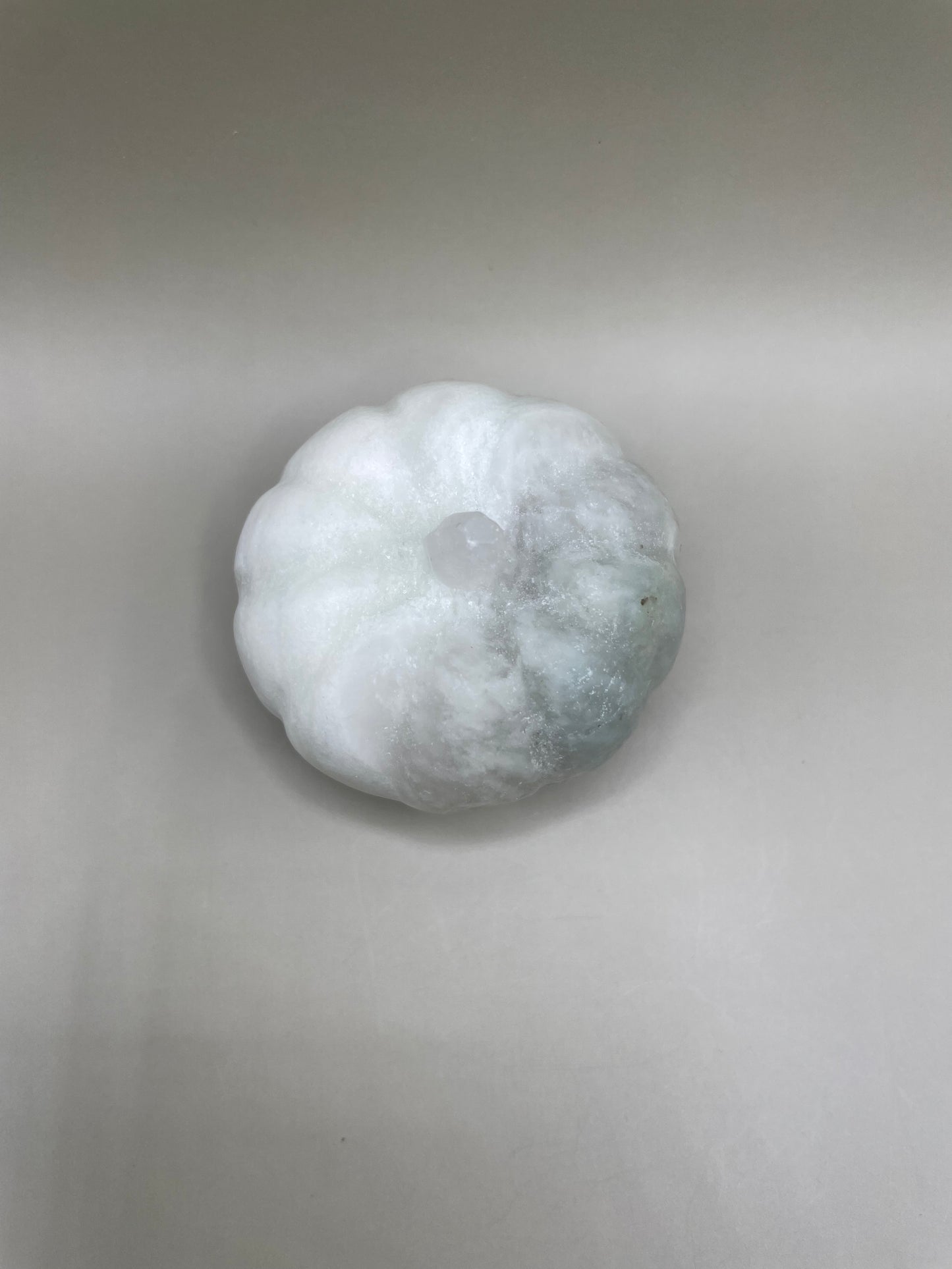 Witching Hour Treasures: White Fluorite Calcite Pumpkin no. 1