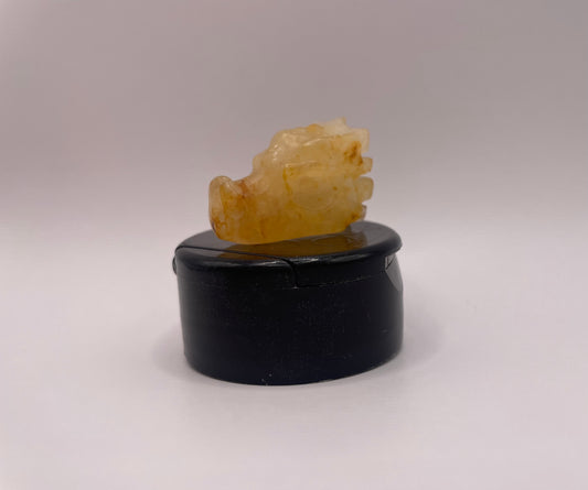 Witching Hour Treasures: Golden Healer Quartz Dragon Skull no. 1