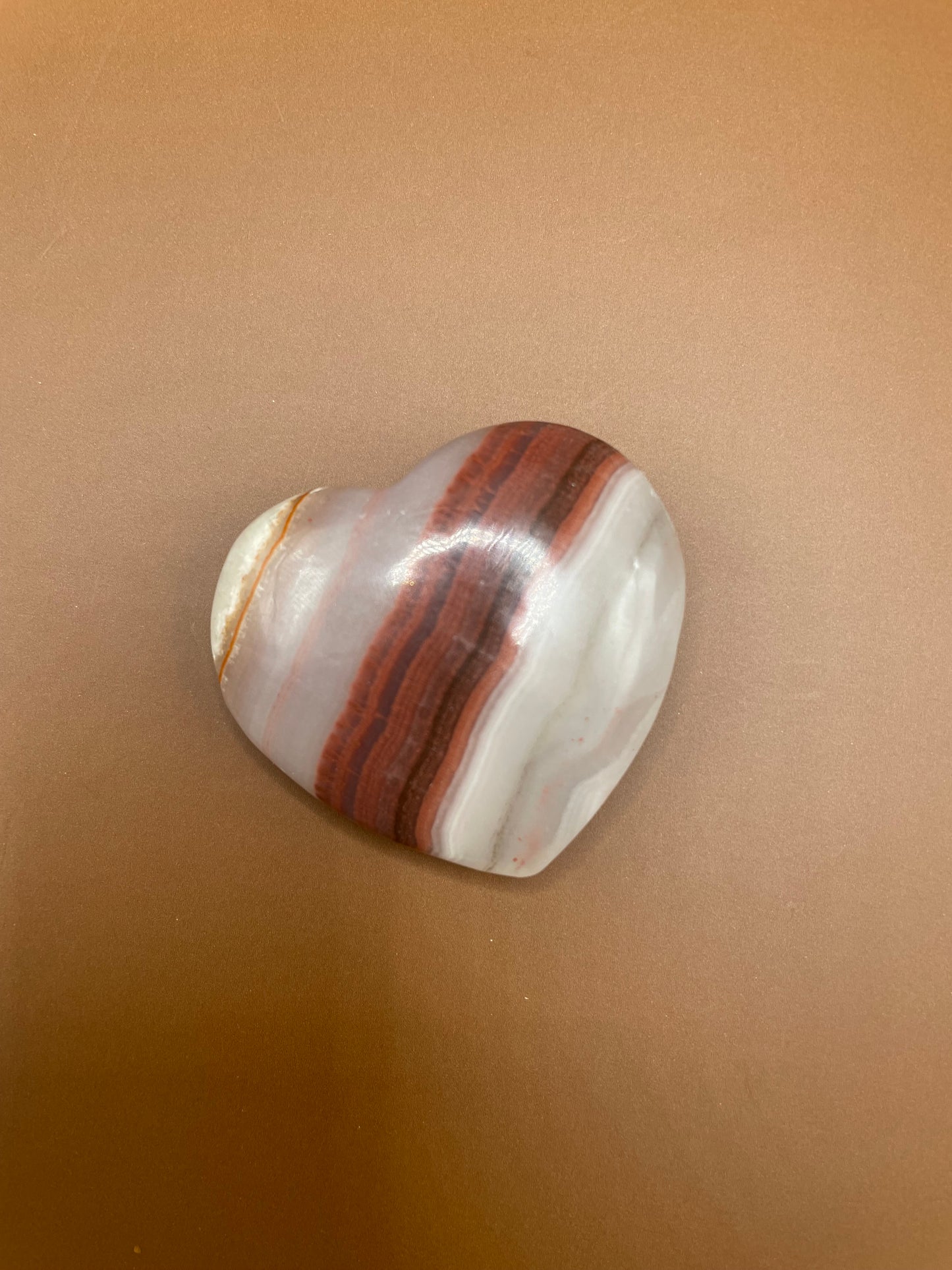 Pink Banded Onyx Heart no. 3