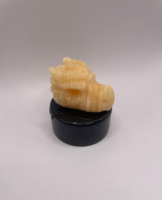 Witching Hour Treasures: Yellow Calcite Dragon Skull no. 1
