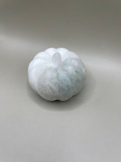 Witching Hour Treasures: White Fluorite Calcite Pumpkin no. 1