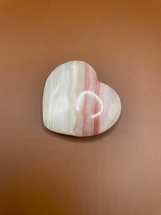 Pink Banded Onyx Heart no. 5
