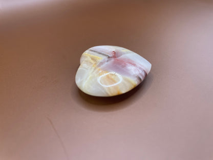 Pink Banded Onyx Heart no. 6