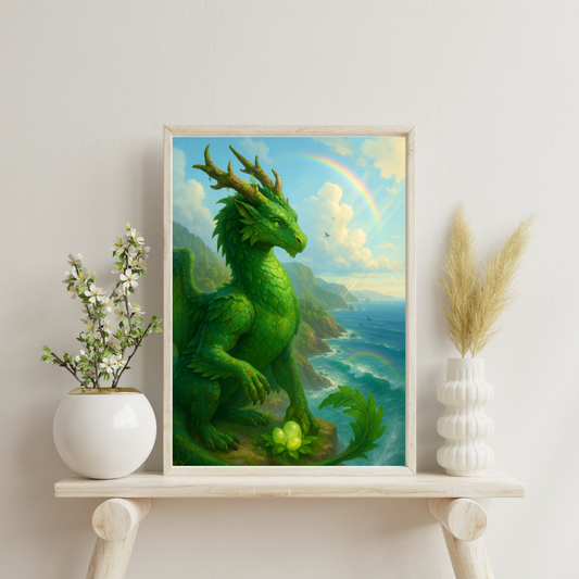Celestial Wonders Dragons - Earth Digital Print