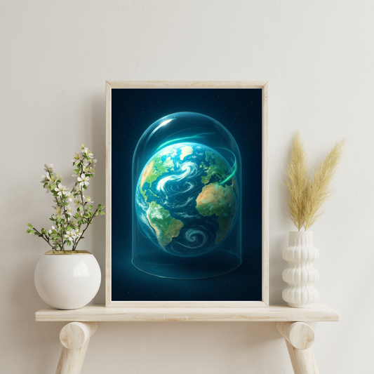 Celestial Wonders Surreal Ephemeris - Earth Digital Print