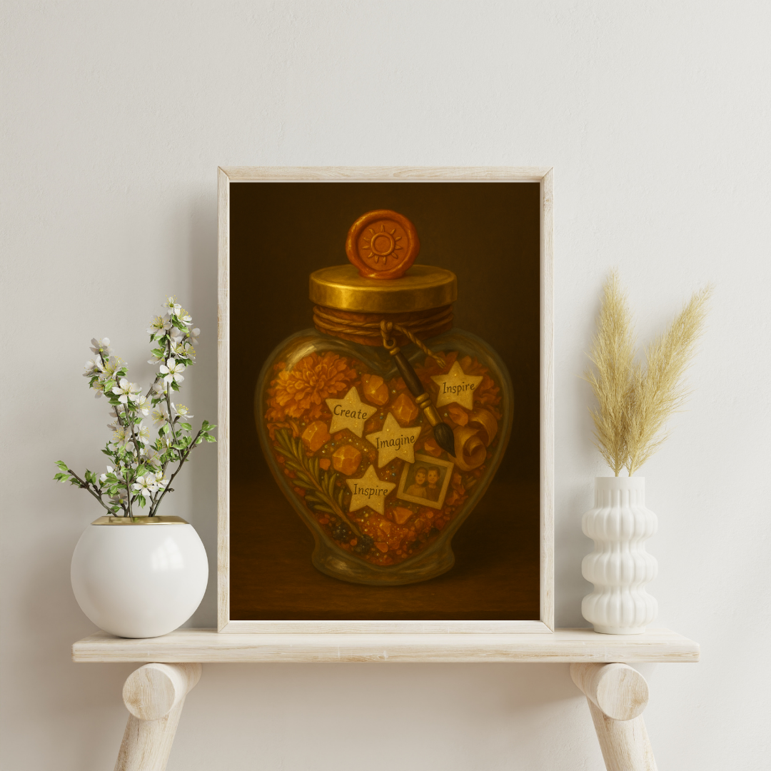 Astrological Houses Spell Jars - 5th House Digital Print