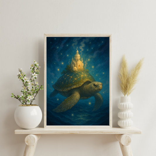 Astrological Houses Spirit Animals - 4th House: Ancestral Turtle Digital Print