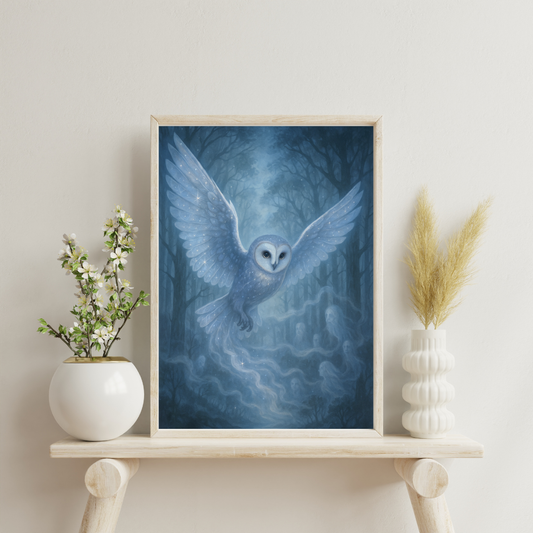 Astrological Houses Spirit Animals - 12th House: Dream Owl Digital Print