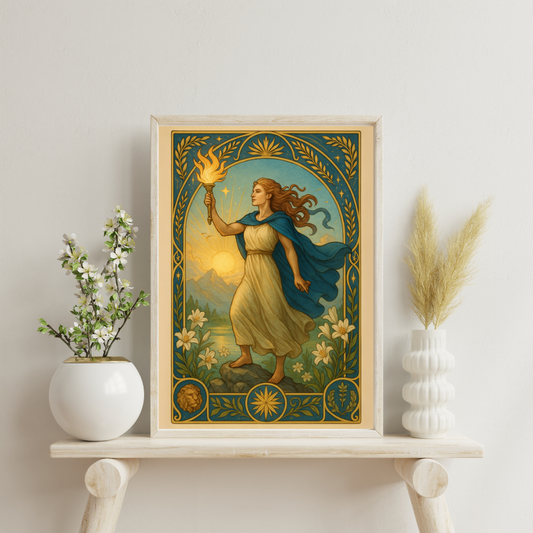 Art Nouveau Archetypes - The Hero Digital Print