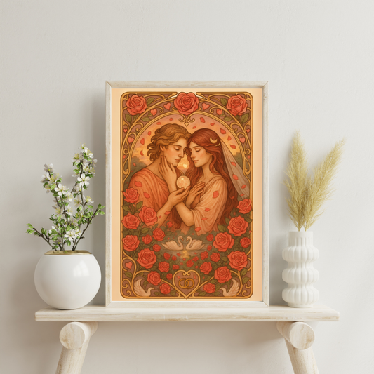 Art Nouveau Archetypes - The Lover Digital Print