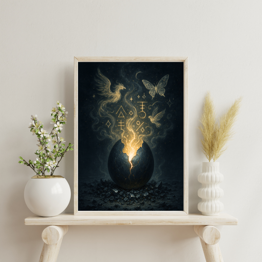 Black Alchemy - The Birth of Prima Materia Digital Print