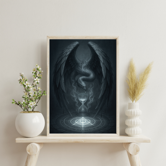 Black Alchemy - Wings of the Dark Creature Digital Print