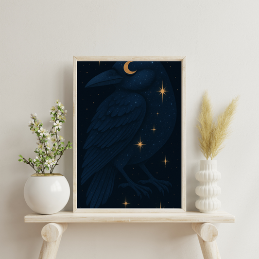 Celestial Crow Digital Print