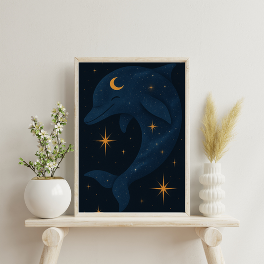 Celestial Dolphin Digital Print